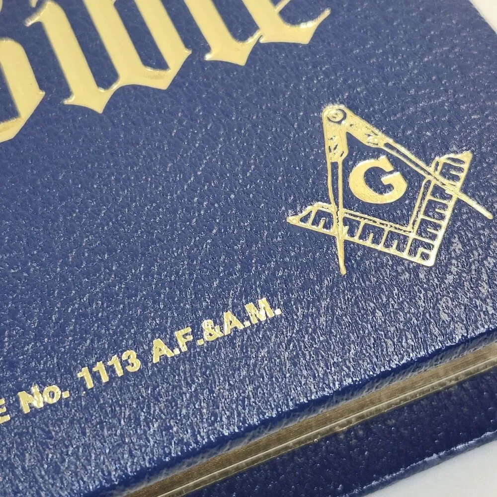 Heirloom Family Holy Bible Masonic Edition 1988 Lodge KJV Red Letter Illinois